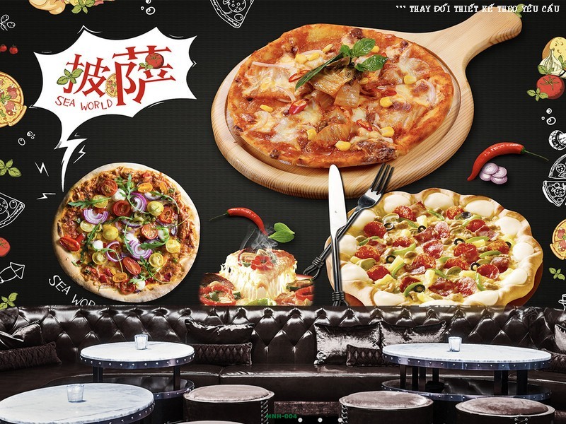 Trang trí quán pizza MNH-004